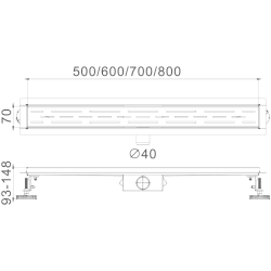 Трап, сатин  800 мм HB91800